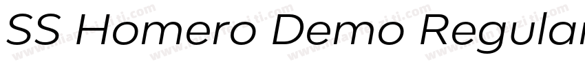 SS Homero Demo Regular字体转换